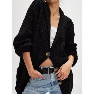 FREE PEOPLE Swim Too Deep Cardi / Black